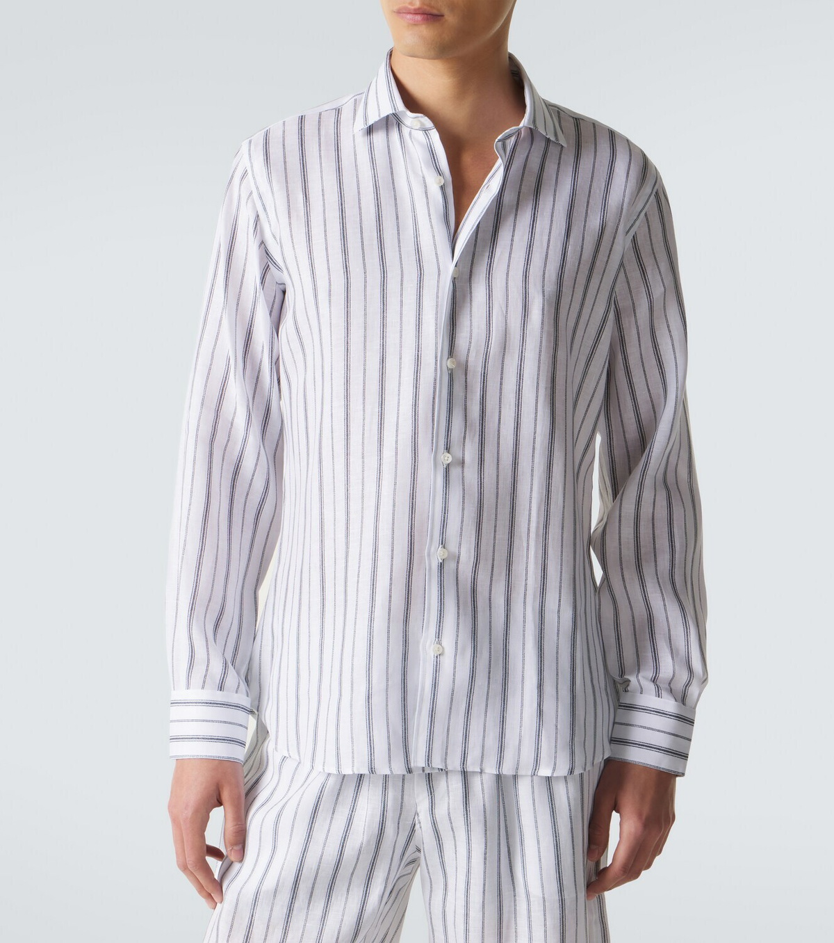 Fedeli Striped linen shirt