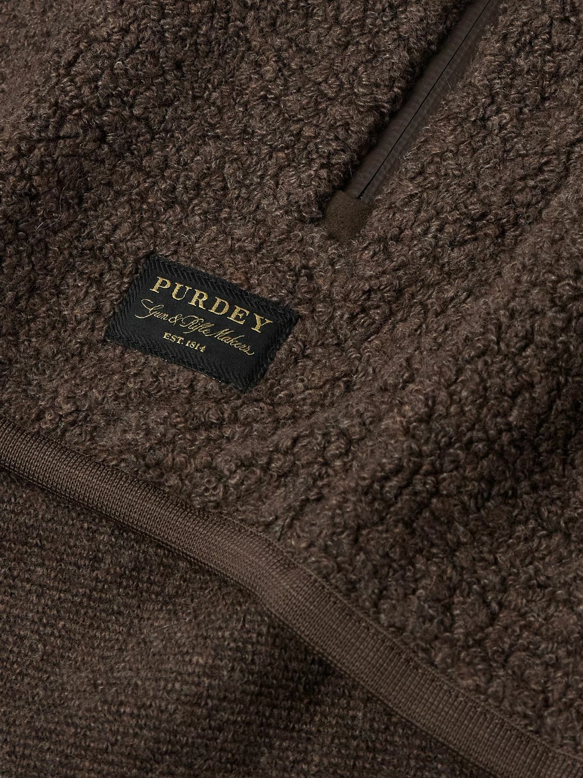 Purdey - Shell-Trimmed Bouclé Gilet - Brown