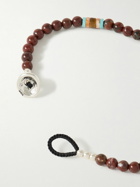 Mikia - Silver Multi-Stone Beaded Bracelet - Brown