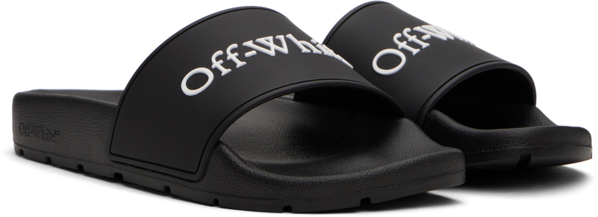 Off-White Black Bookish Pool Slides