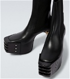 Rick Owens - Grilled Platform leather ankle boots
