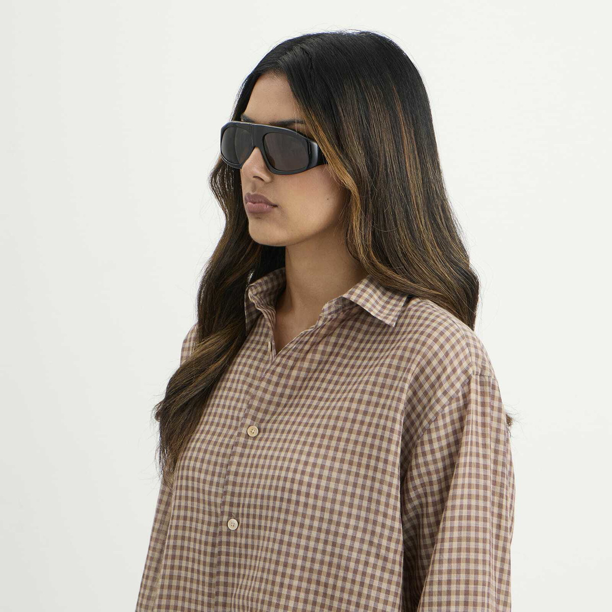 Port Tanger Sama Sunglasses in Black/Dark Green 