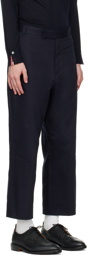 Thom Browne Navy Straight Leg Trousers