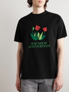 Pop Trading Company - Printed Cotton-Jersey T-Shirt - Black