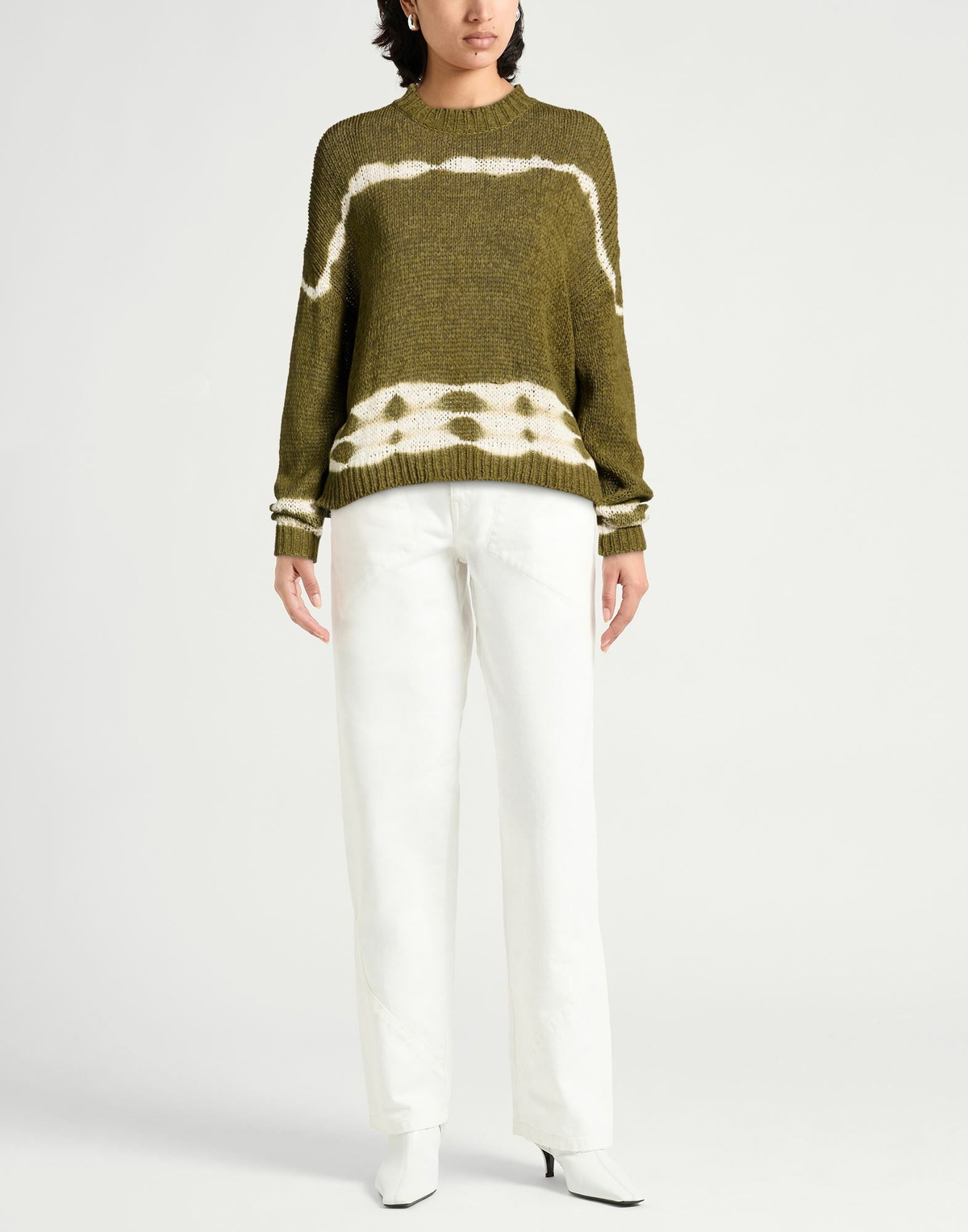 Roberto Collina Womens Sweater Military in Green