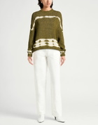 Roberto Collina Womens Sweater Military in Green