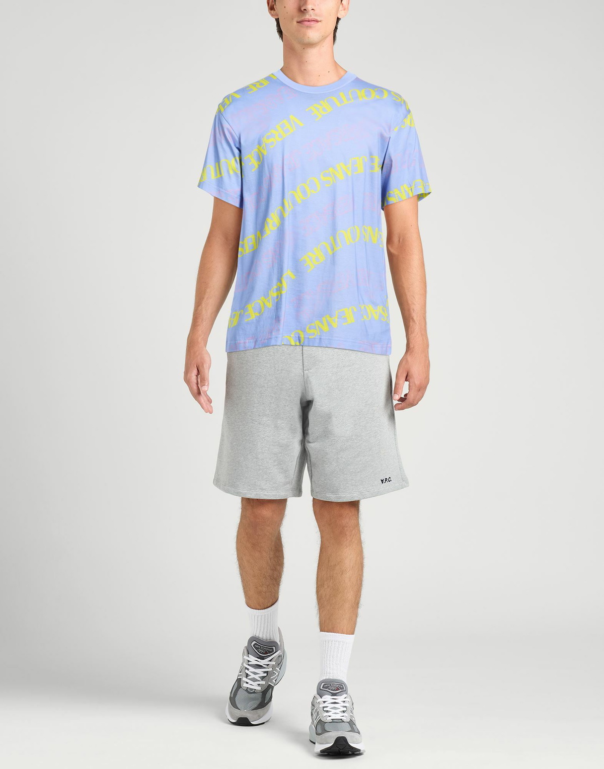 Versace Jeans Couture Mens T-shirt Light in Blue