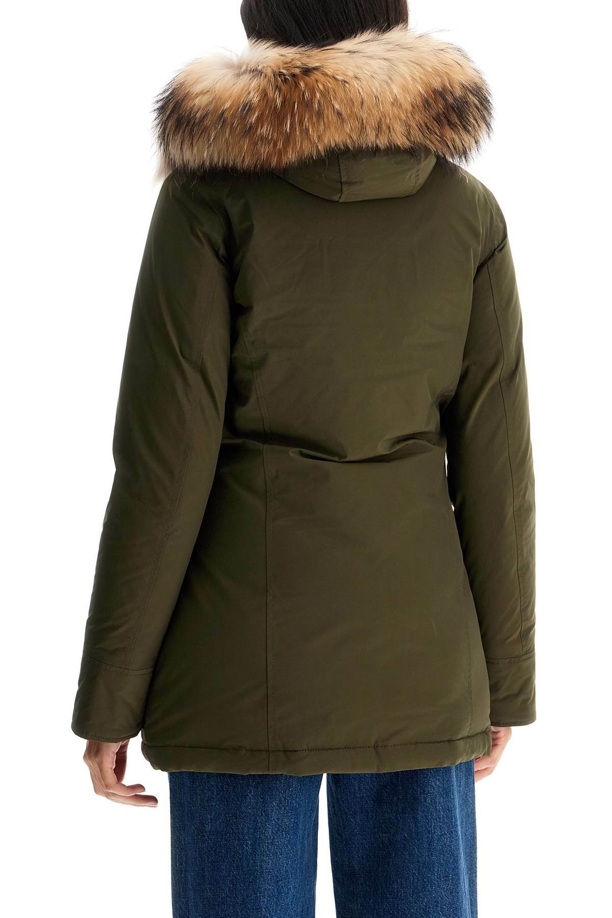 WOOLRICH luxury arctic parka with fur Khaki