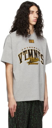 VTMNTS Grey & Gold College T-Shirt