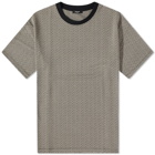 Balmain Men's Mini Monogram Jacquard T-Shirt in Ivory/Black