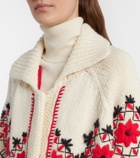Moncler Grenoble Embroidered wool-blend cardigan