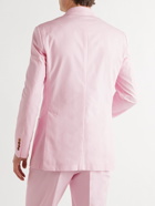 RICHARD JAMES - Double-Breasted Cotton-Twill Suit Jacket - Pink