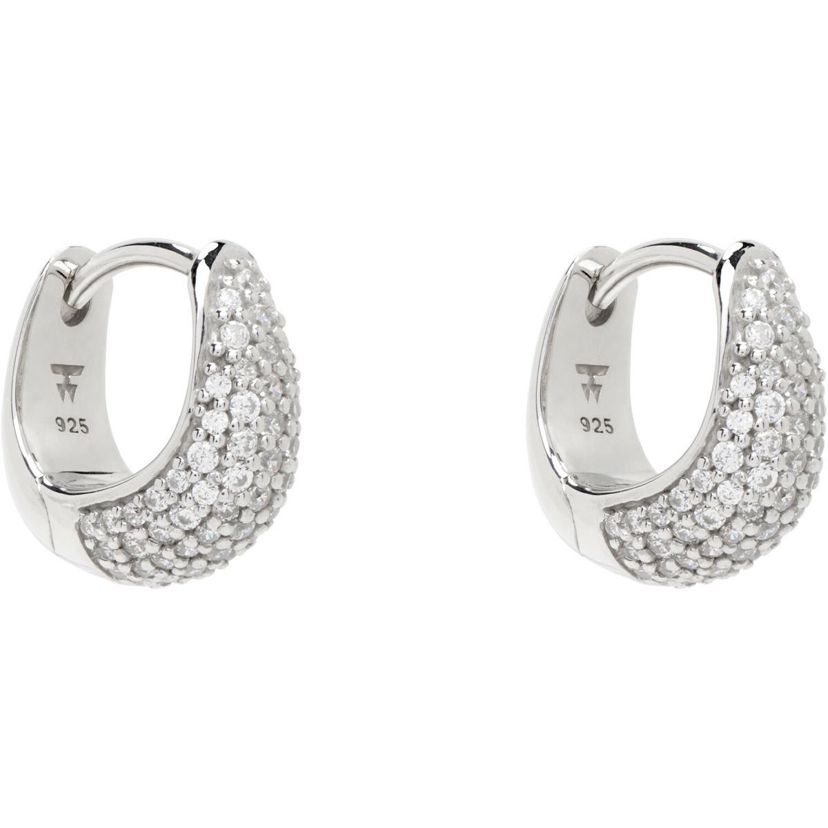 Tom Wood Ice Huggies Pave Earrings