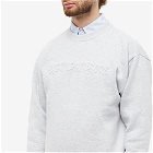Fucking Awesome Men's Stamp Embossed Crew Sweat in Heather Grey