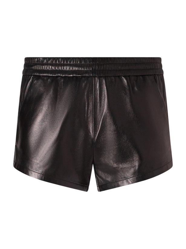 Photo: TOM FORD - Slim-Fit Leather Shorts - Black