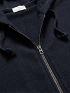 Kingsman - Logo-Embroidered Brushed Cashmere Zip-Up Hoodie - Blue