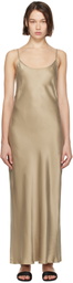 Silk Laundry Taupe 1996 Maxi Dress