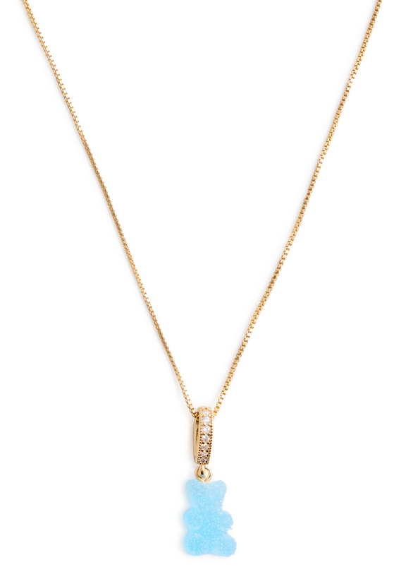 Photo: Crystal Haze Fizzy Nostalgia Bear 18kt Gold-plated Necklace - Blue - One Size