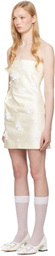 SHUSHU/TONG SSENSE Exclusive Bridal Capsule Bow Pintuck Pleated Minidress