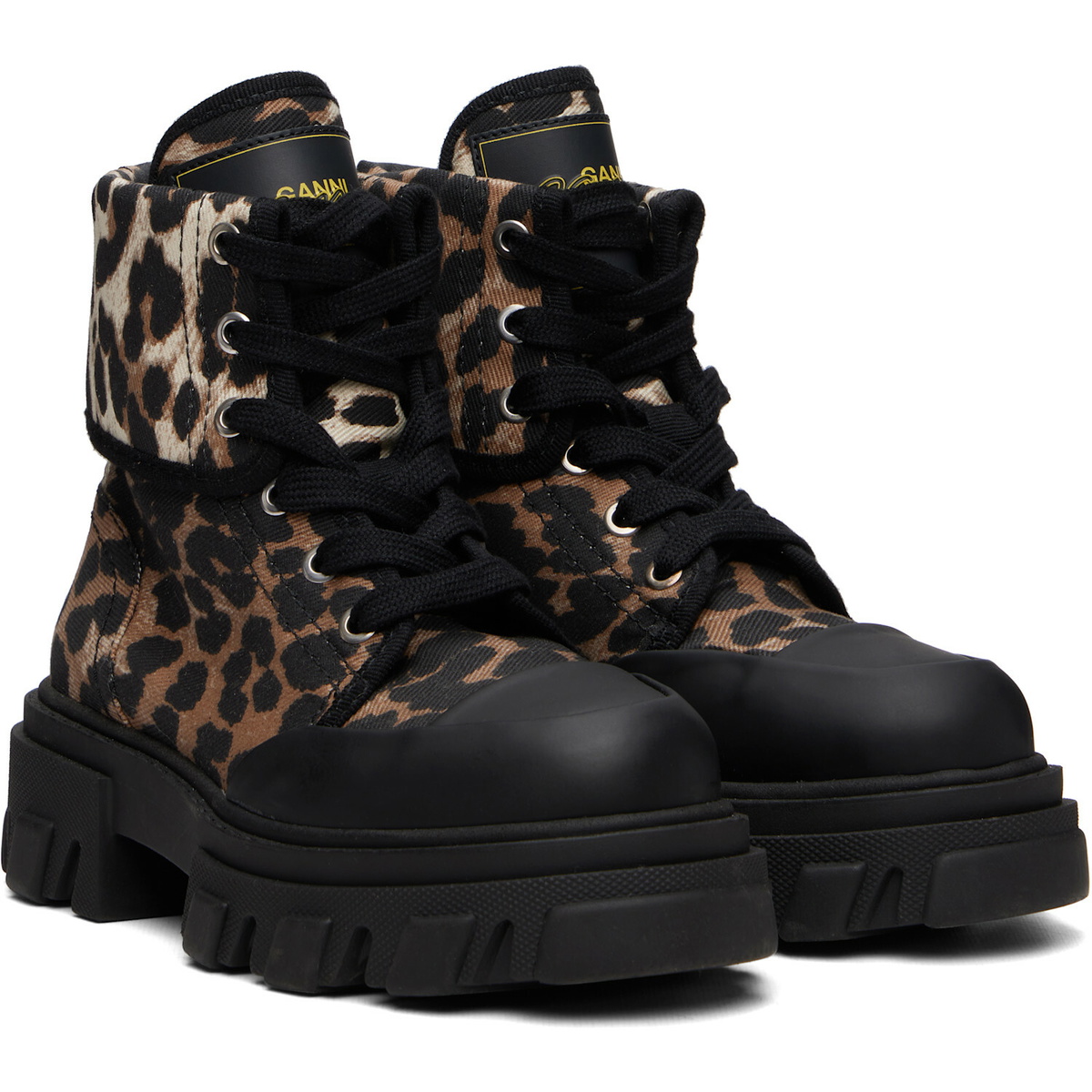GANNI Brown & Black Trail Boots