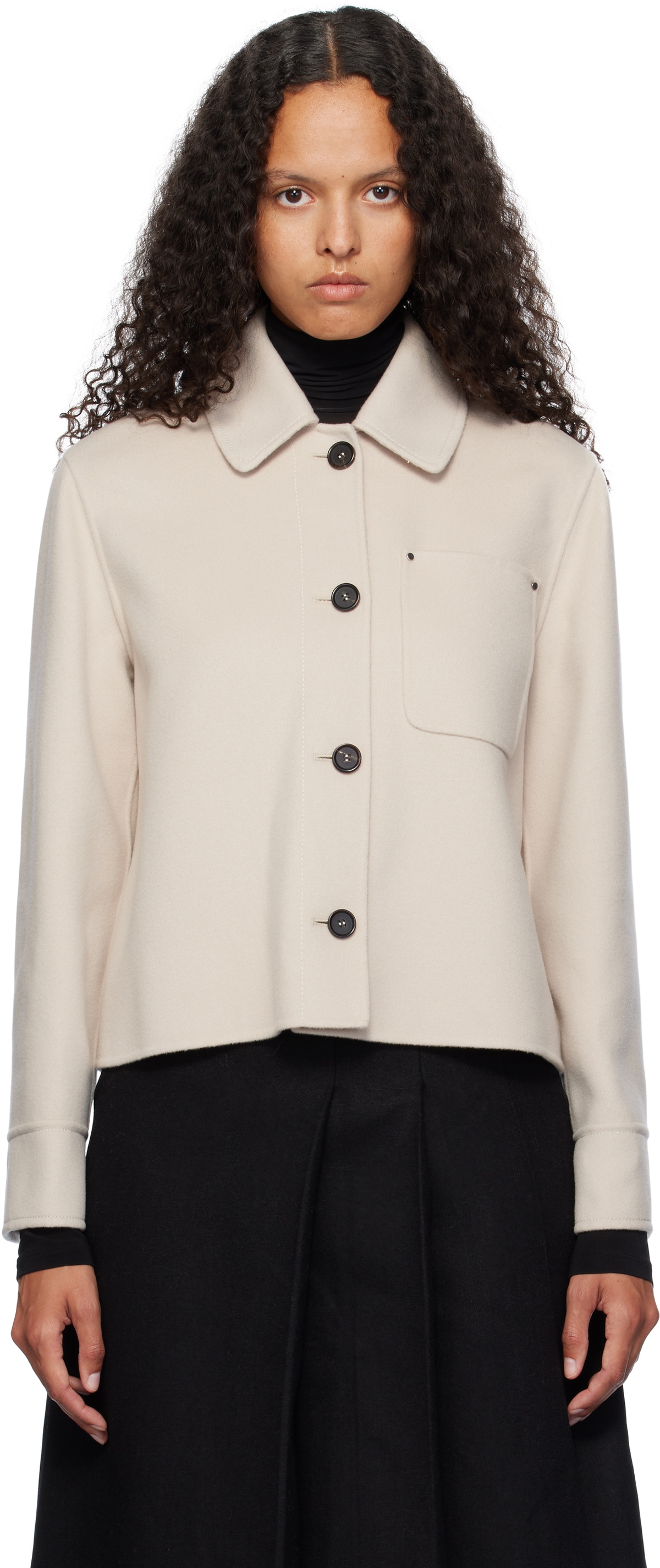 Max Mara Taupe Wolf Jacket