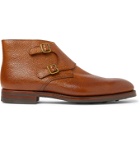 George Cleverley - Pebble-Grain Leather Monk-Strap Boots - Brown