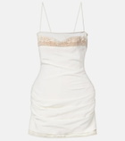 Magda Butrym Lace-trimmed silk minidress