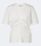 Róhe Gathered cotton and silk-blend t-shirt