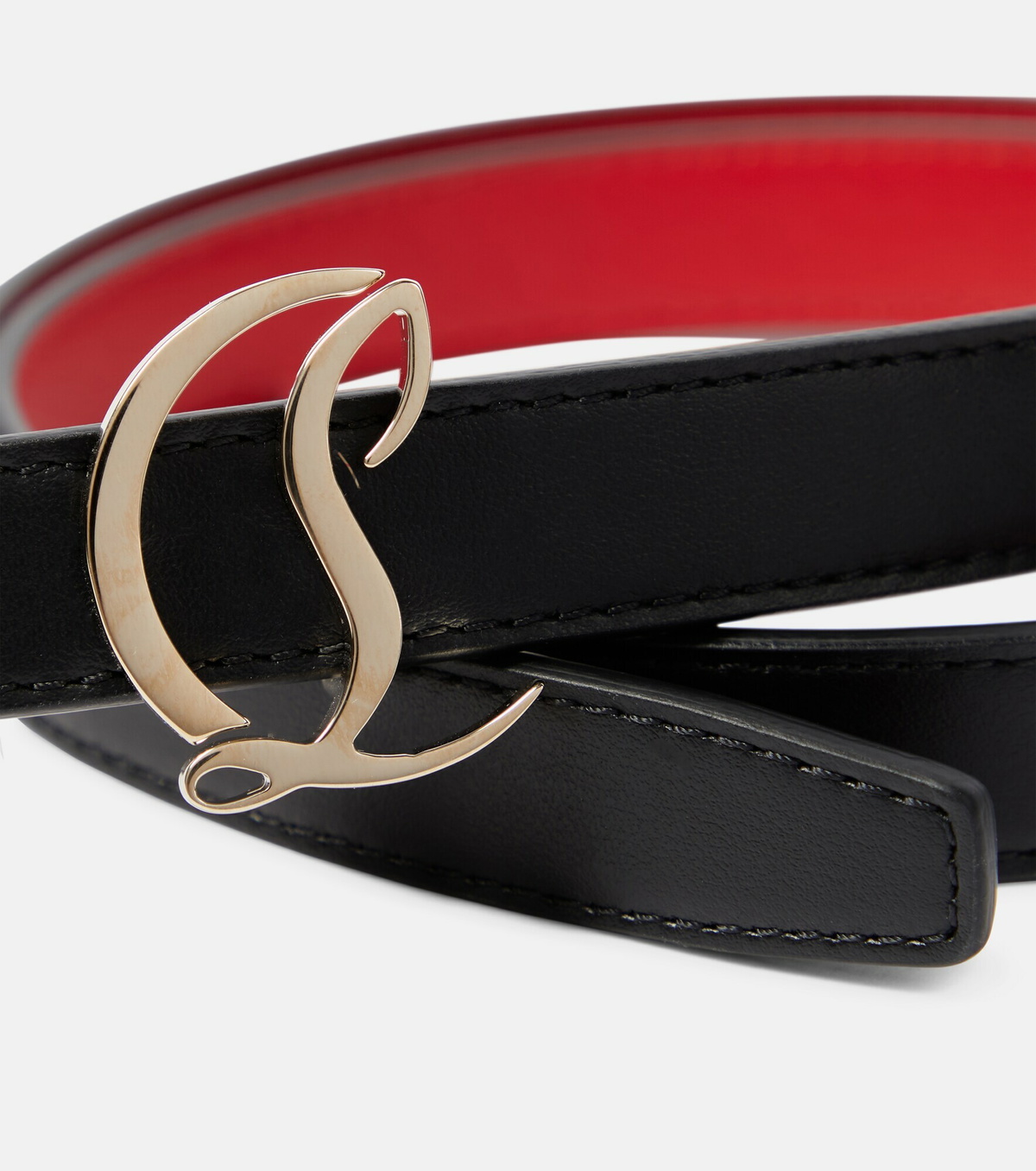 Carasky Embellished Leather Belt in Pink - Christian Louboutin