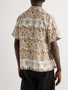 NOMA t.d. - Convertible-Collar Printed Rexcell Shirt - Neutrals