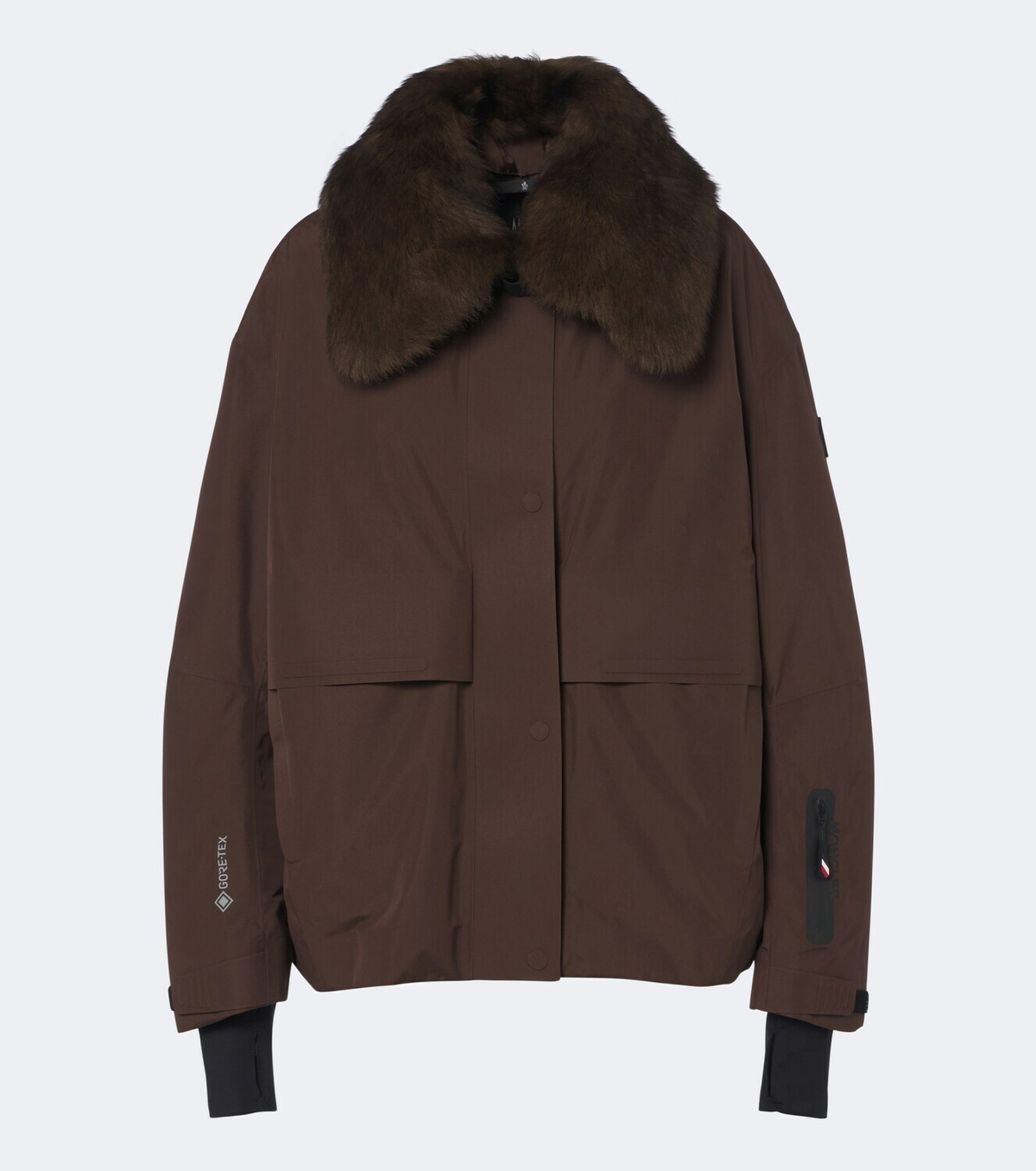 Moncler Grenoble Shearling-trimmed down ski jacket