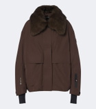 Moncler Grenoble Shearling-trimmed down ski jacket