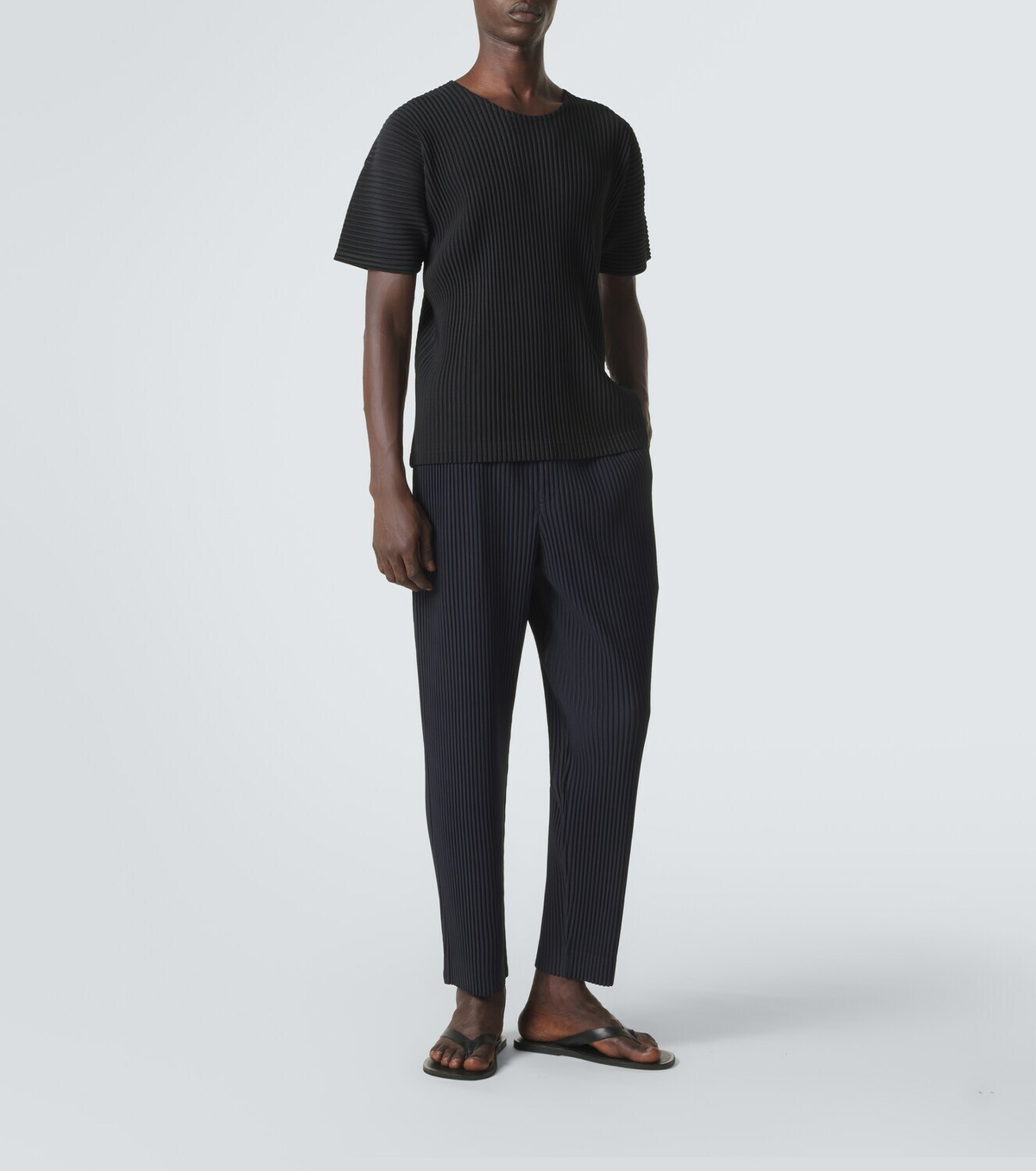 Homme Plissé Issey Miyake Basics pleated T-shirt