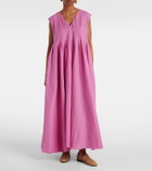 'S Max Mara Piega ramie and cotton pleated maxi dress