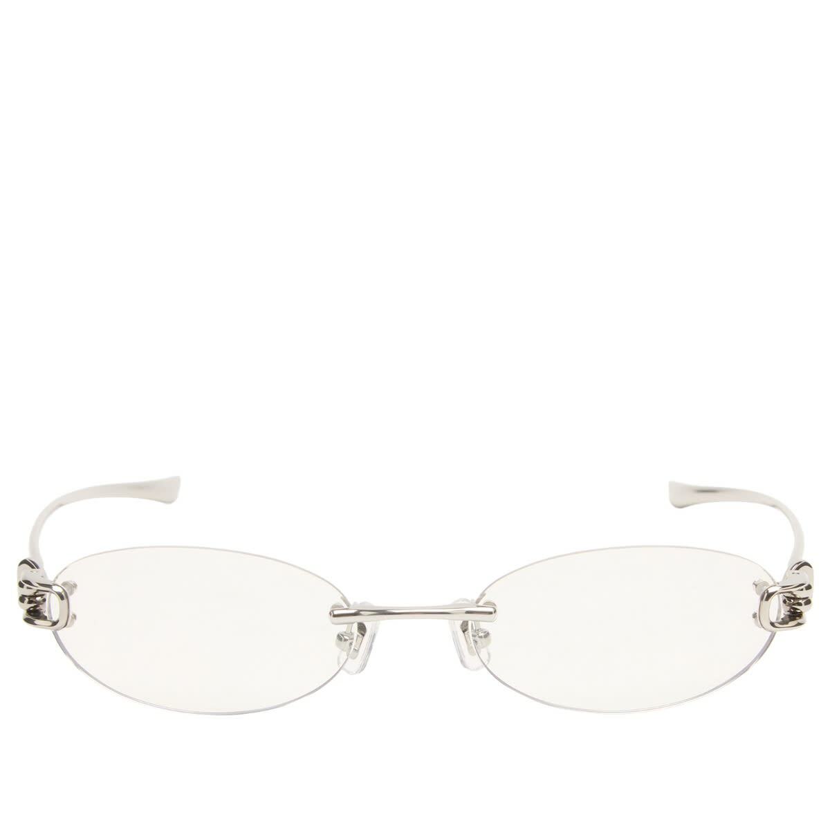 Gentle Monster Musubi Optical Glasses in Silver/Clear 