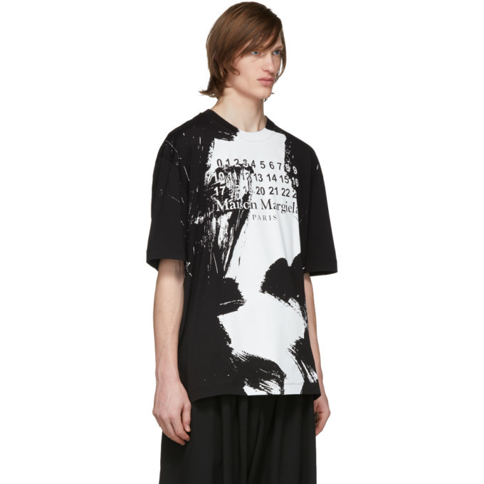 Maison Margiela Black Basic Numbers T-Shirt