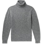 MAN 1924 - Mélange Shetland Wool Rollneck Sweater - Gray
