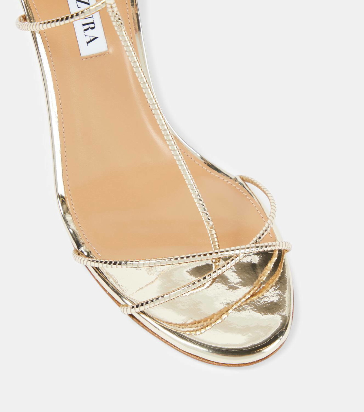Aquazzura Roman Romance metallic faux leather sandals Aquazzura