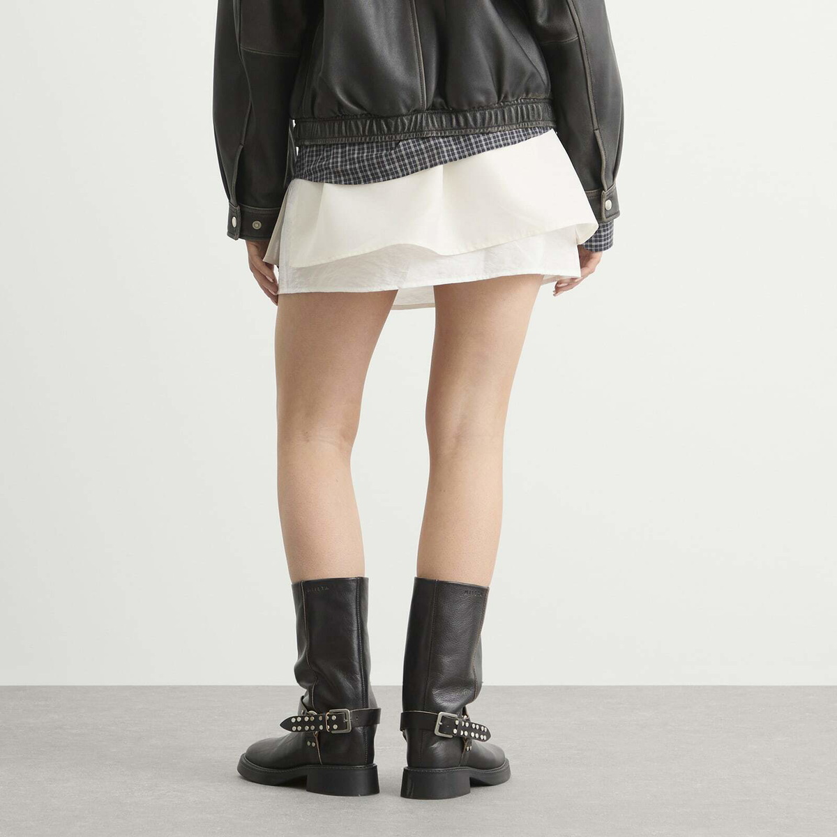 DUNST Women's Layered Volume Skirt in Cream