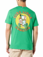 MC2 Saint Barth Man Cotton T-shirt With Cuba Libre Addicted Print
