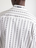 Versace - Striped Cotton-Blend Jacquard Shirt - White