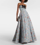 Markarian Laila floral panelled gown