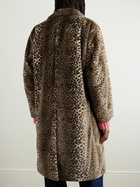 Wacko Maria - Leopard-Print Fleece Coat - Neutrals