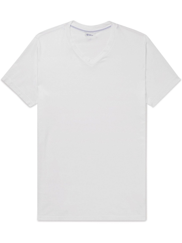 Photo: SCHIESSER - Josef Cotton-Jersey Pyjama T-Shirt - White