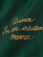 Visvim - Cropped Embroidered Wool and Silk-Blend Twill Bomber Jacket - Green