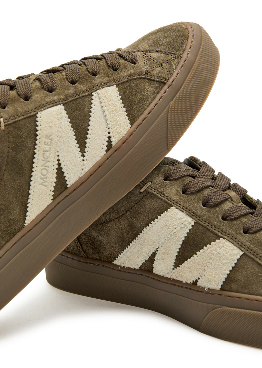 Moncler Monaco Suede Sneakers Tan