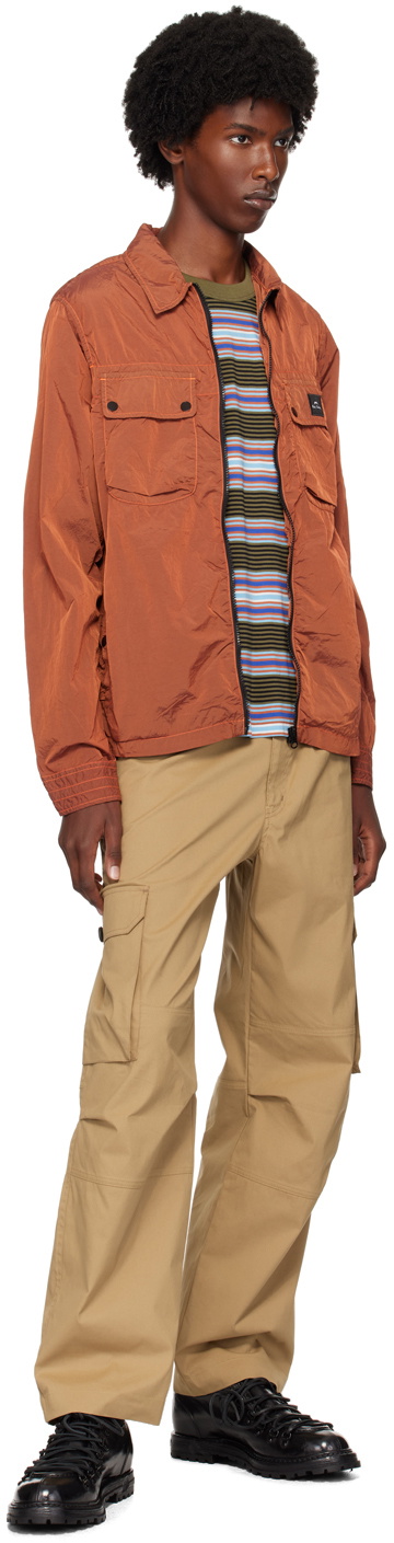 PS by Paul Smith Brown Zip-Up Jacket