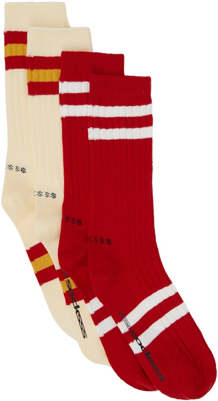 Photo: SOCKSSS Two-Pack Red & Yellow Ivy Socks