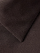 Canali - Enzyme-Washed Silk-Satin Shirt - Brown