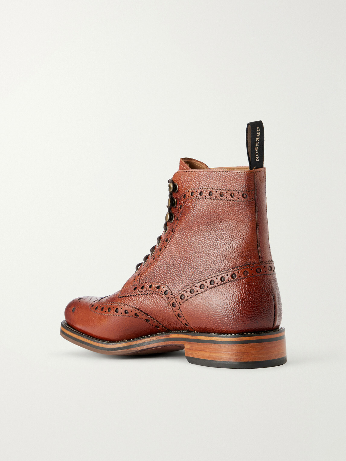 Grenson - Fred Full-Grain Leather Lace-Up Boots - Brown